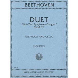 Beethoven, Ludwig Duet Two Eyeglasses Obligato WoO 32 for Viola, Cello - by Stein - International